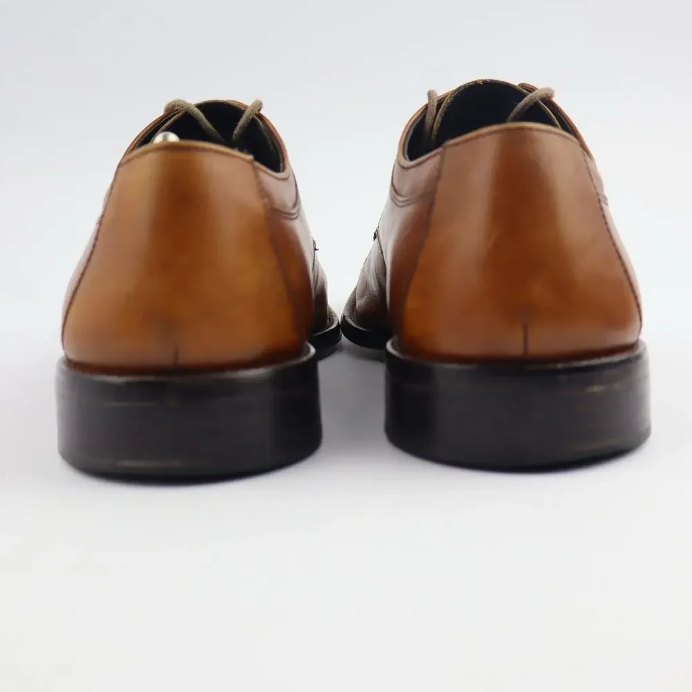 J.Murphy Johnston & Murphy Mens 9.5W Natural Leather Cap Toe Oxford Dress Shoe